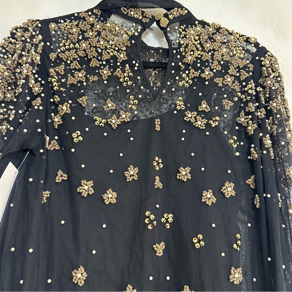 Farm Rio Embroidered Tulle Overlay Mini Dress, Size M - Picture 10 of 11